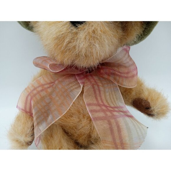 Josie K Bearsmark Teddy Bear Boyds Plush Flower Hat 9 Inch Vintage Animal Toy - Picture 5 of 15